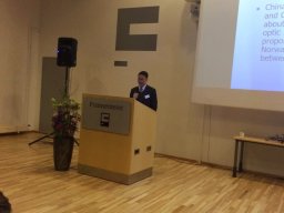 Yang Jian presenting at the 6 CNARC Symposia in Tromsø